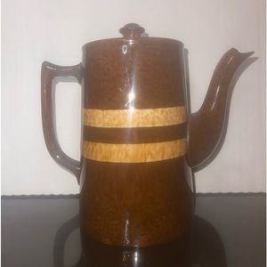 Vintage Ellgreave Pottery Coffee Pot Brown Betty 1950s MCM